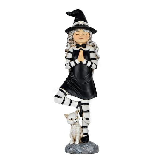 9'' Yoga Pose Witch Tabletop Halloween Décor